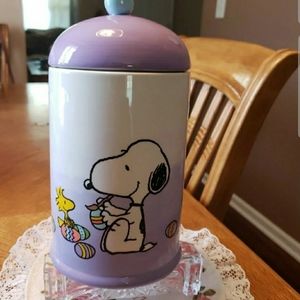 NEW!! PEANUTS Ceramic Snoopy &  Woodstock Canister